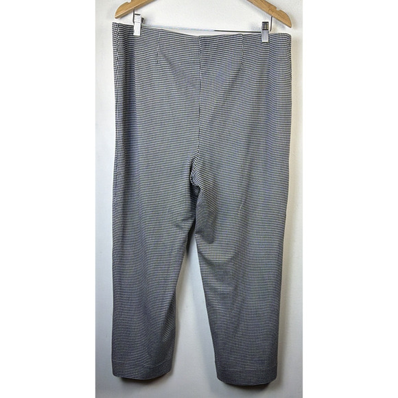 Chico's women's 14 Lg Ponte Houndstooth Black White Pull-On Pants classic career - Picture 4 of 9
